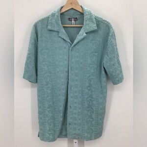 Urban Outfitters Muted Teal Casual Button Down Shirt Size Small